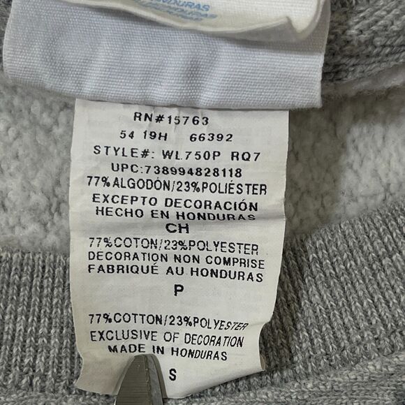 Champion Sweatshirt Mens Size Small S Reverse Weave All Over Spellout Print Grey - Picture 4 of 10